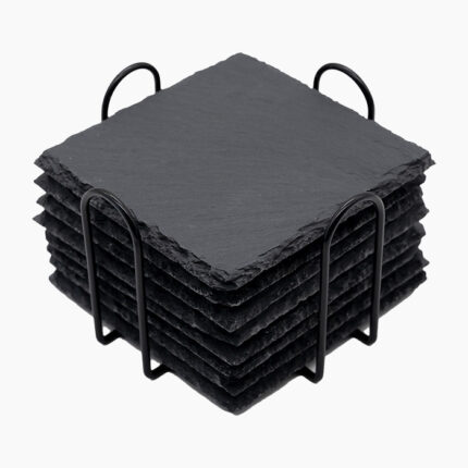 Podmetači za čaše. 6 komada. Crne boje.