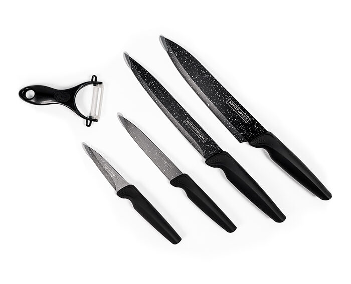 Bijela e1752492371370 SET NOŽEVA S MRAMORNIM PREMAZOM 4kom - ROYALTY LINE