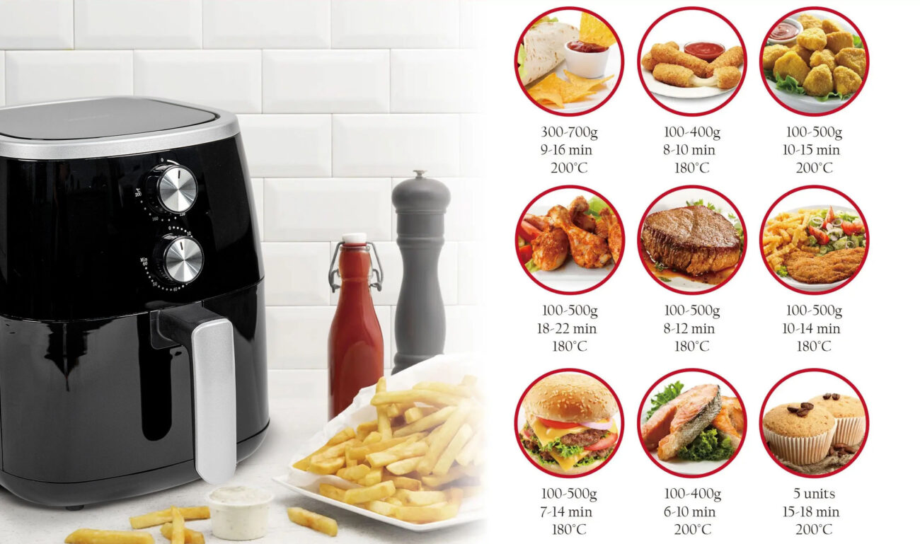 Friteza hrana e1752494632710 FRITEZA NA VRUĆI ZRAK 5L - ROYALTY LINE